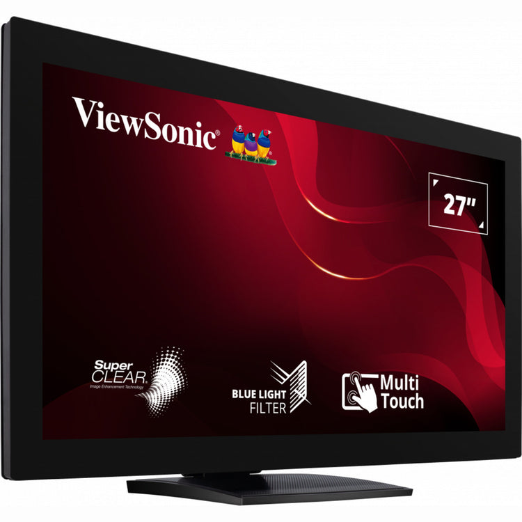 Viewsonic moniteur à écran tactile 10 points td2760 27 (noir, 1x HDMI, 1x port d'affichage, VGA, USB-A, USB-B)