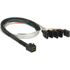 Dellock Cable Mini Sas HD SFF-8643> 4 X SATA 7 broches, 0,5 m
