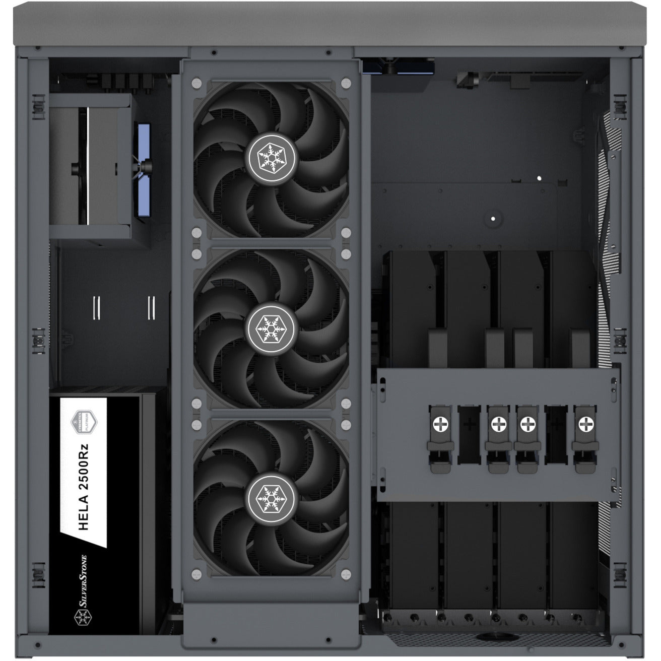 Boîtier Silverstone Crown 04 HTPC (gris foncé | 4x USB-A | 1x USB-C)