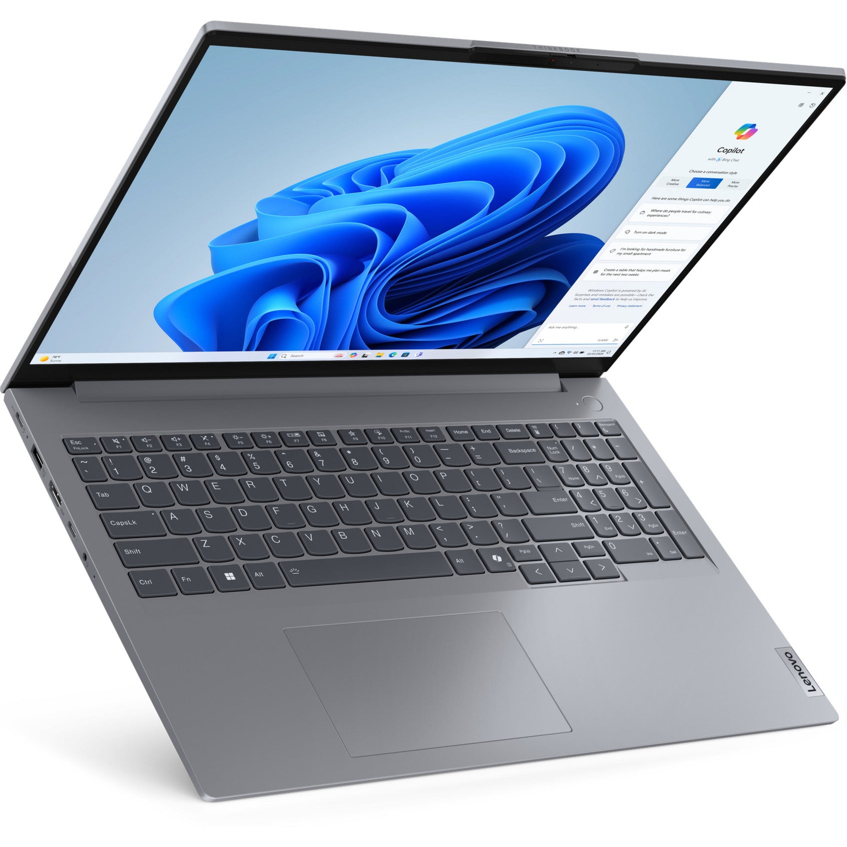 Ordinateur portable Lenovo thinkbook 16 gen 7 (21mw0081mh) 16 (gris | ryzen 5 7535hs | radeon 660m | 16 go | SSD 512 go)