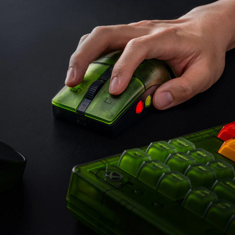 Souris rétro r8 8bitdo - édition Xbox (vert, 50 - 26 000 dpi, Bluetooth USB-C 2,4 GHz)
