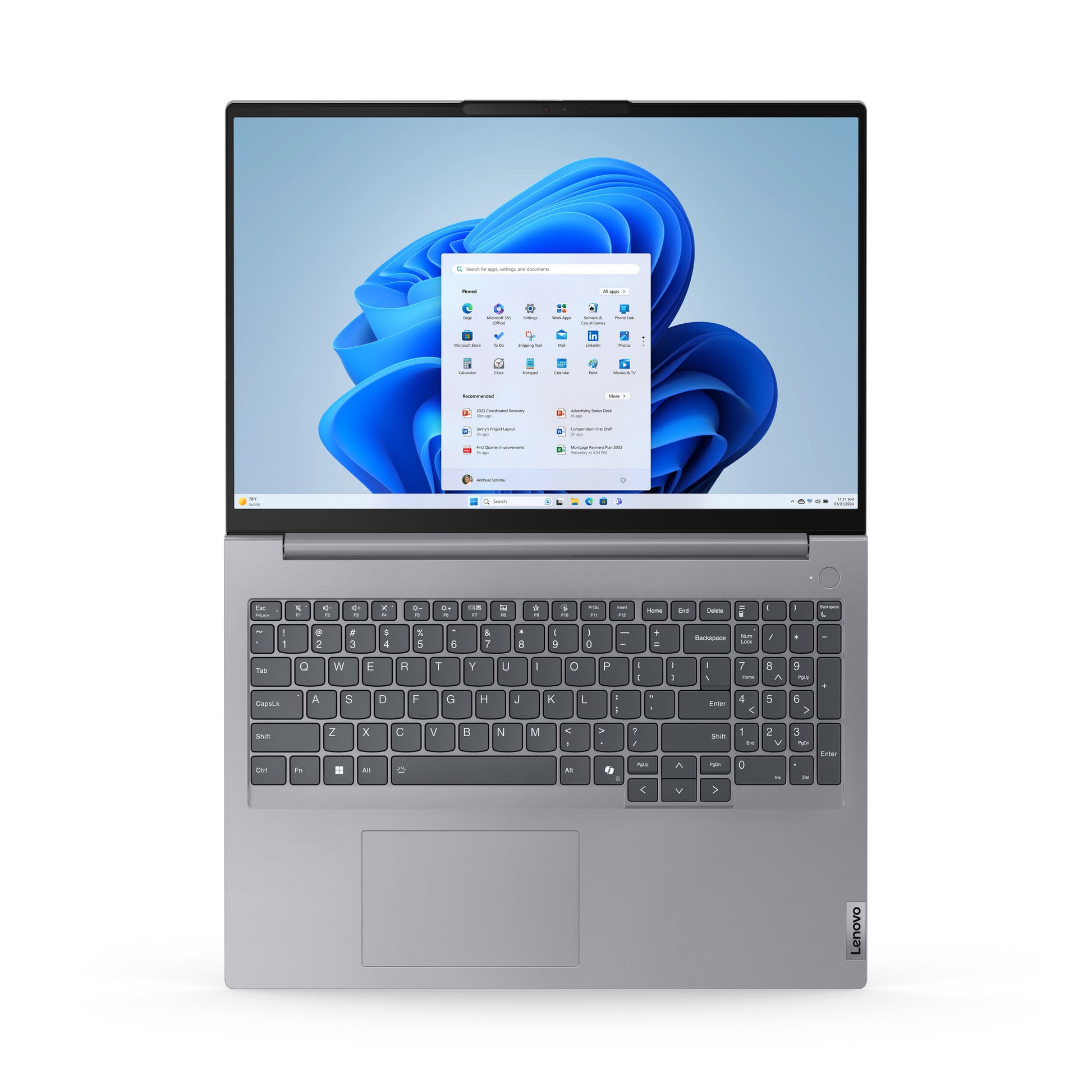 Ordinateur portable Lenovo thinkbook 16 g7 arp (21mw00ckmh) 16 (gris | ryzen 5 7535hs | radeon 660m | 16 go | SSD 512 go)