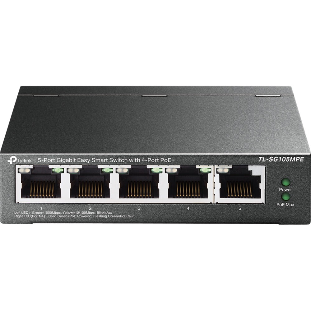 Tp-Link TL-SG105MPE Switch intelligent Gigabit Easy 5 ports avec 4 ports PoE+ (120 W PoE avec 30 W par port)