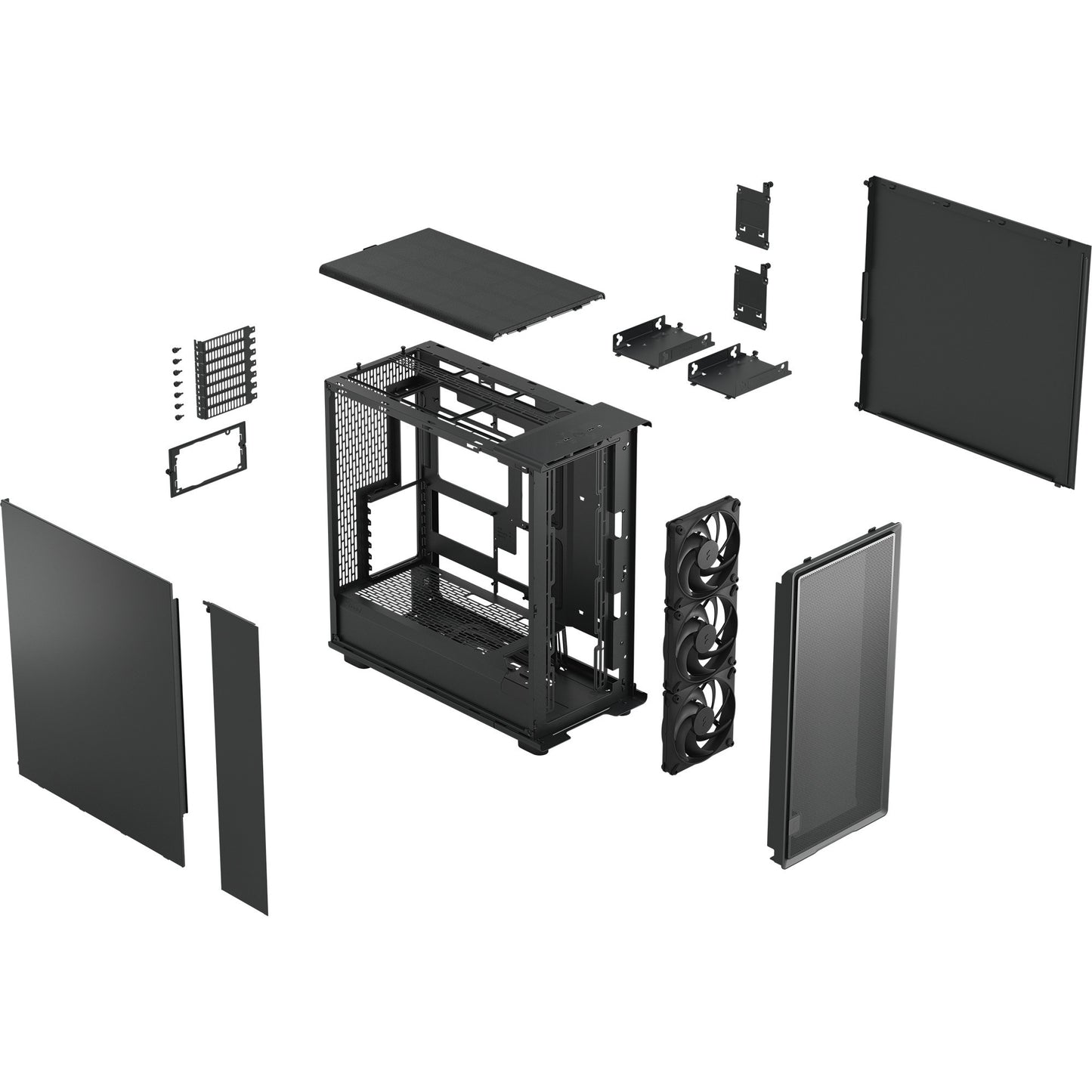 Boîtier tour midi solide Fractal Design Epoch XL (noir | 2x USB-A | 1x USB-C)