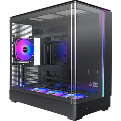 Boîtier tour midi Montech king 15 pro (noir | 2x USB-A | 1x USB-C | RVB | fenêtre)