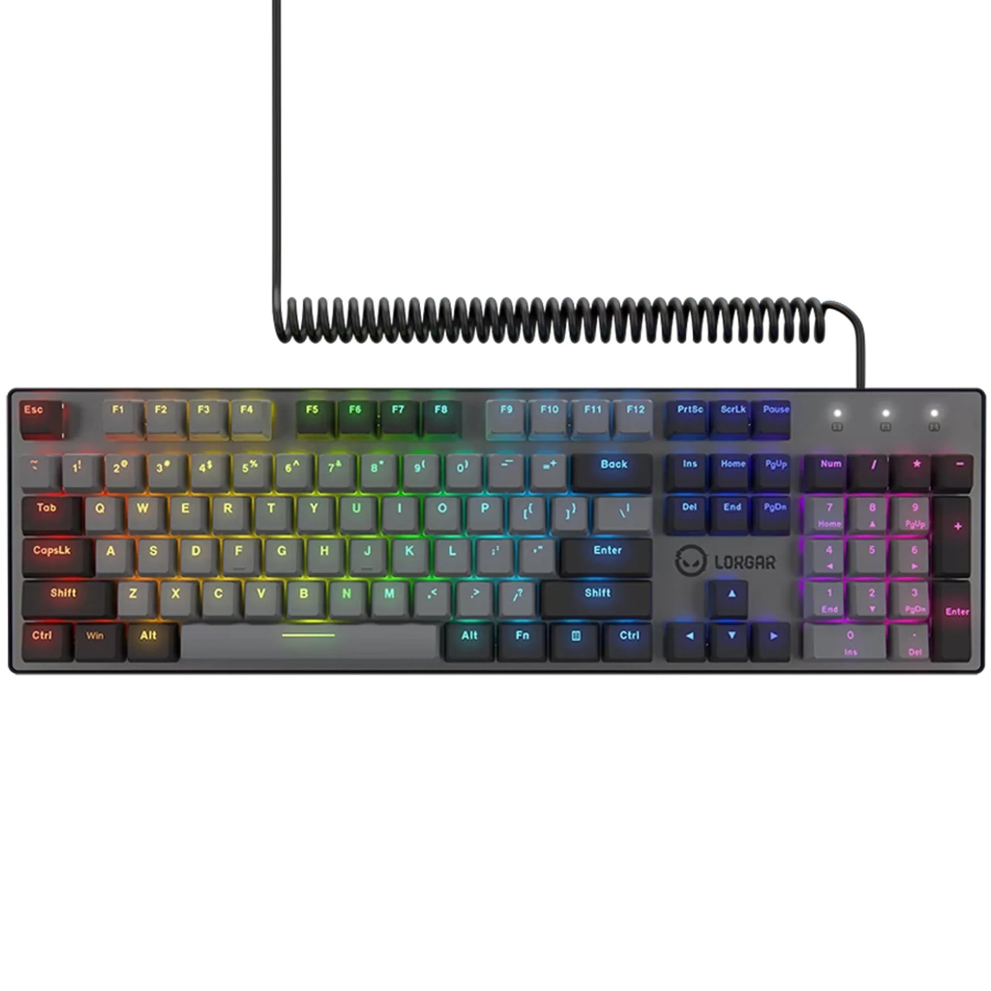 Lorgar azar 514, clavier de jeu (noir, disposition américaine, logar dream, rgb)
