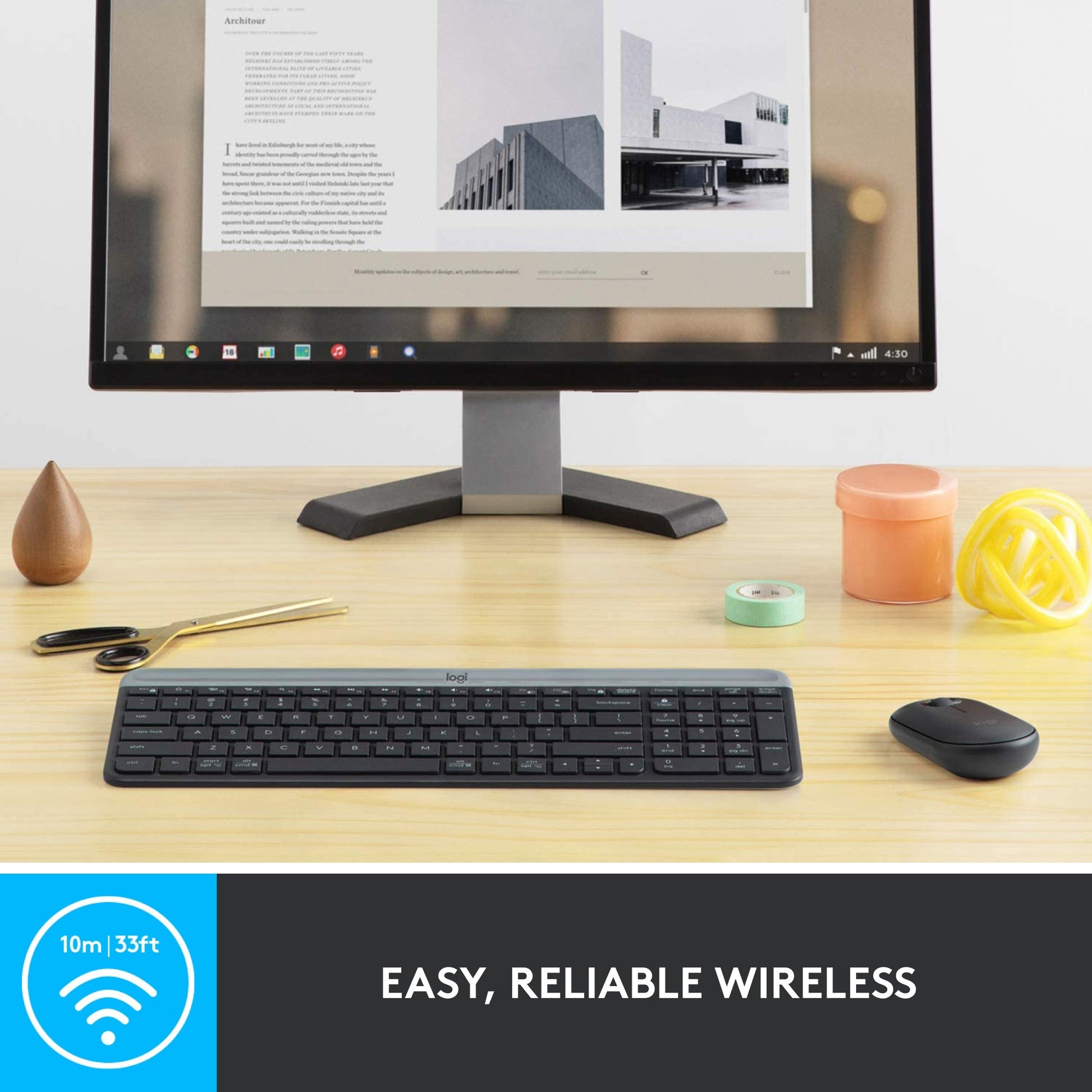 Logitech MK470 Slim Wireless Keyboard and Mouse Combo (clavier et souris sans fil)