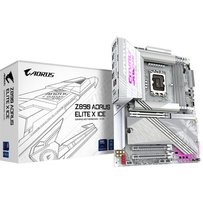 Gigabyte Gigabyte Z890 A Elite X Ice, ATX, LGA1851, Intel® Core ™ Ultra, 4x DDR5, 2,5 GBE, Wi-Fi 7, USB4