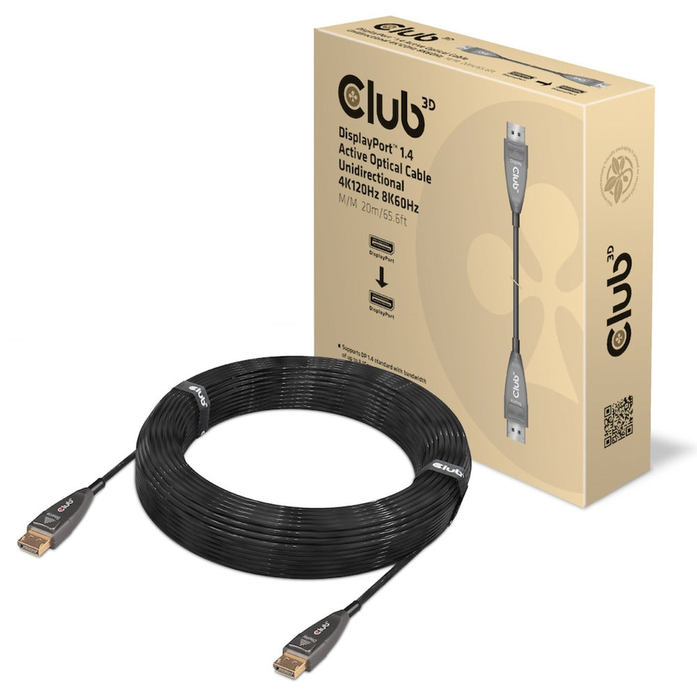 Club 3D Displayport 1.4 Unidirection optique active