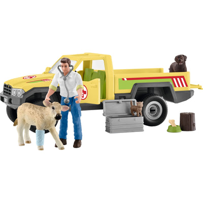Visite vétérinaire de Schleich Farm World à la ferme