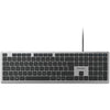 Kensington KB515 EQ USB-C Clavier filaire USB-A (gris, disposition internationale américaine (QWERTY), commutateurs à ciseaux, 100 %)