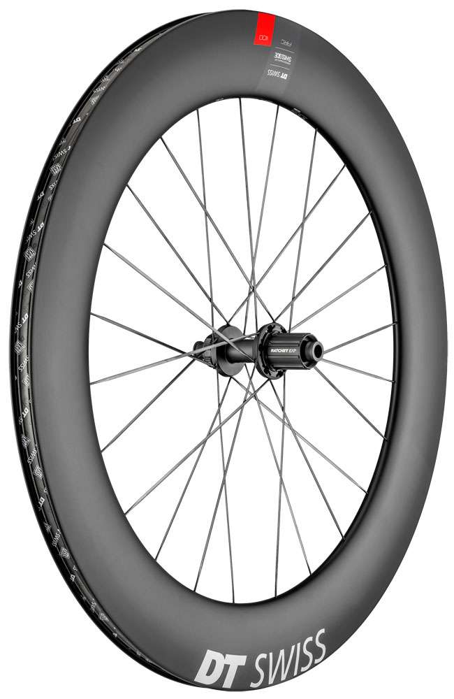 Roue Arrière DT Swiss Arc 1100 Dicut® 80 28 cl Shimano HG Carbone