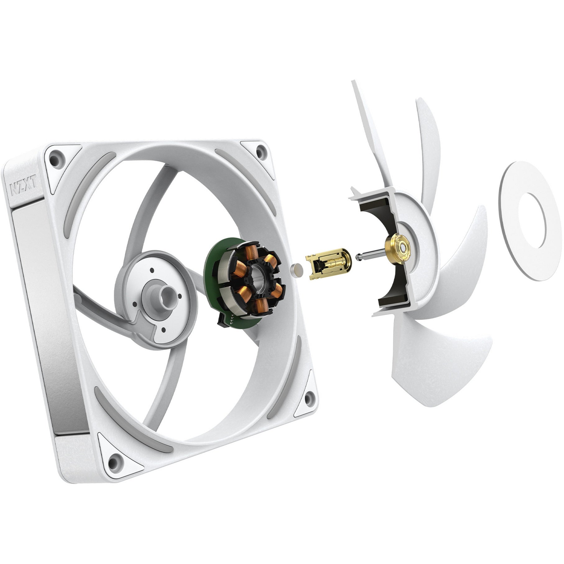 Nzxt f120x ventilateur de boîtier rgb (blanc, 120 x 120 x 30 mm, pwm)