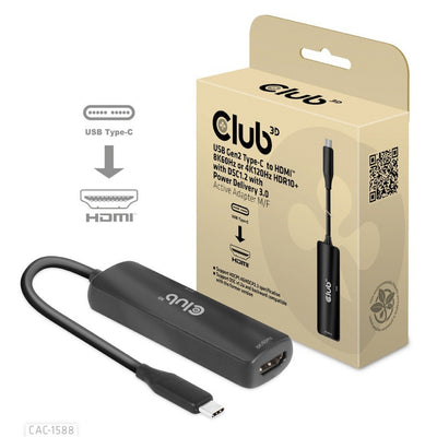Adaptateur Club 3D USB-C vers HDMI 2.1+ PD 3.0 100 watts (noir)
