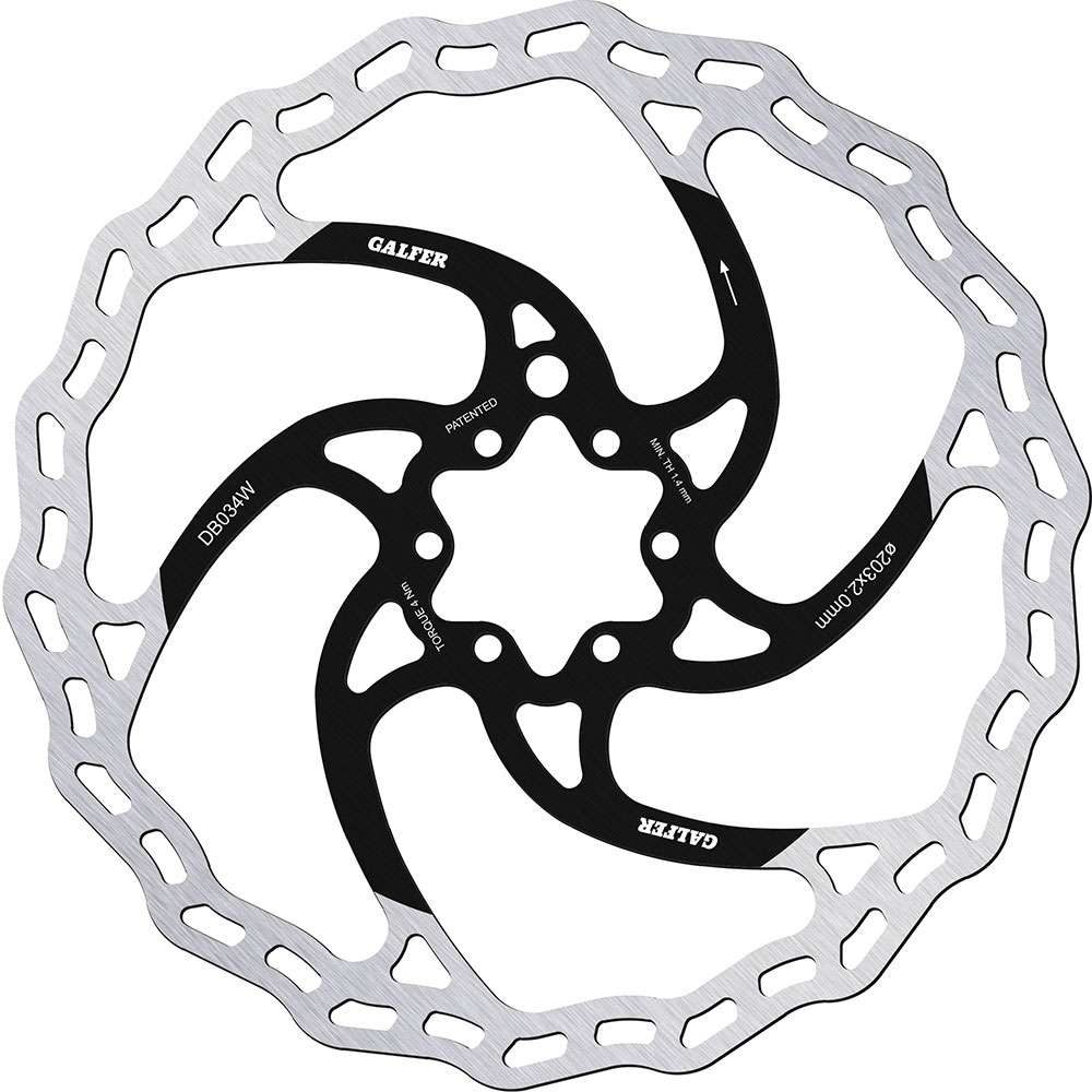 Disque de rotor fixe Galfer bike wave® à 6 boulons pour vélo électrique