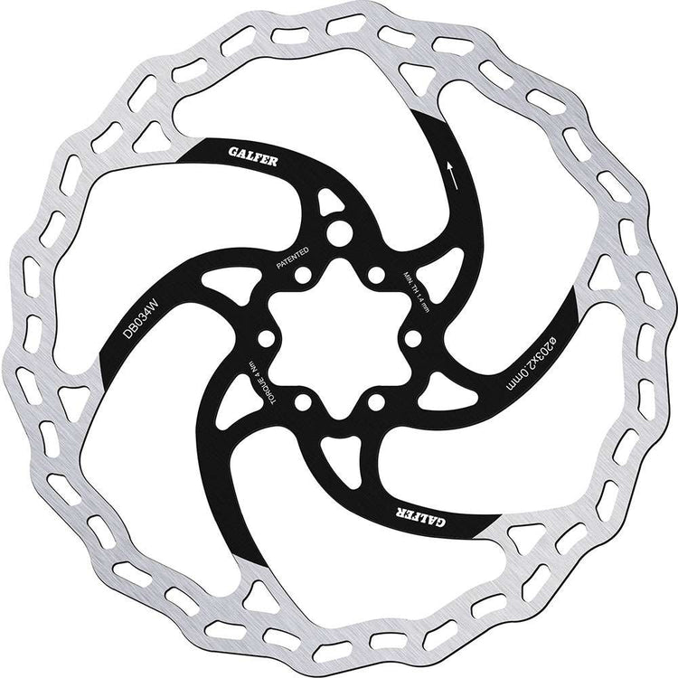 Disque de rotor fixe Galfer bike wave® à 6 boulons pour vélo électrique
