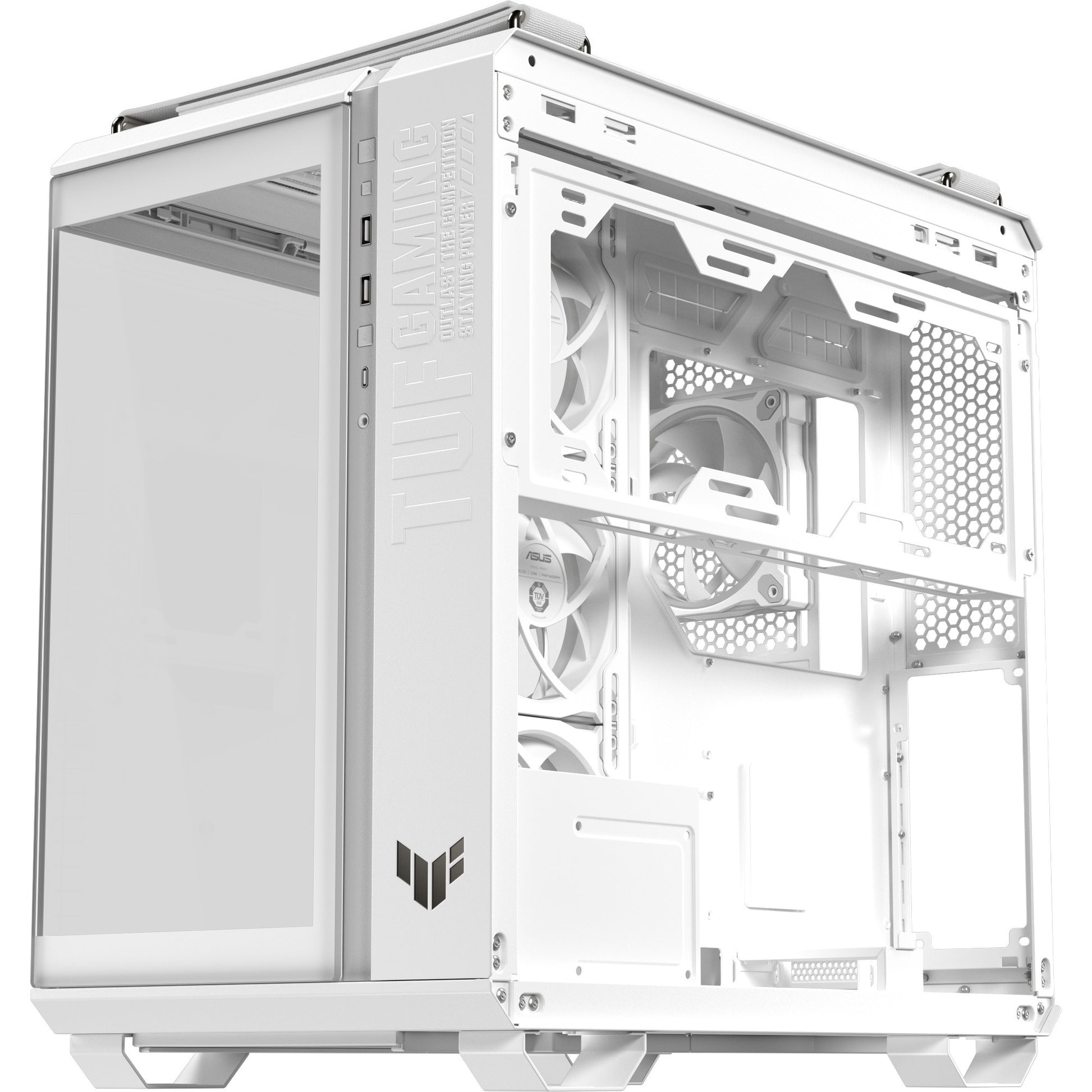 Boîtier tour midi Asus tuf gaming gt502 horizon argb (blanc | 3x usb-a | 1x usb-c | verre trempé)
