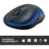 Souris sans fil Logitech m185 (bleue, vente au détail)