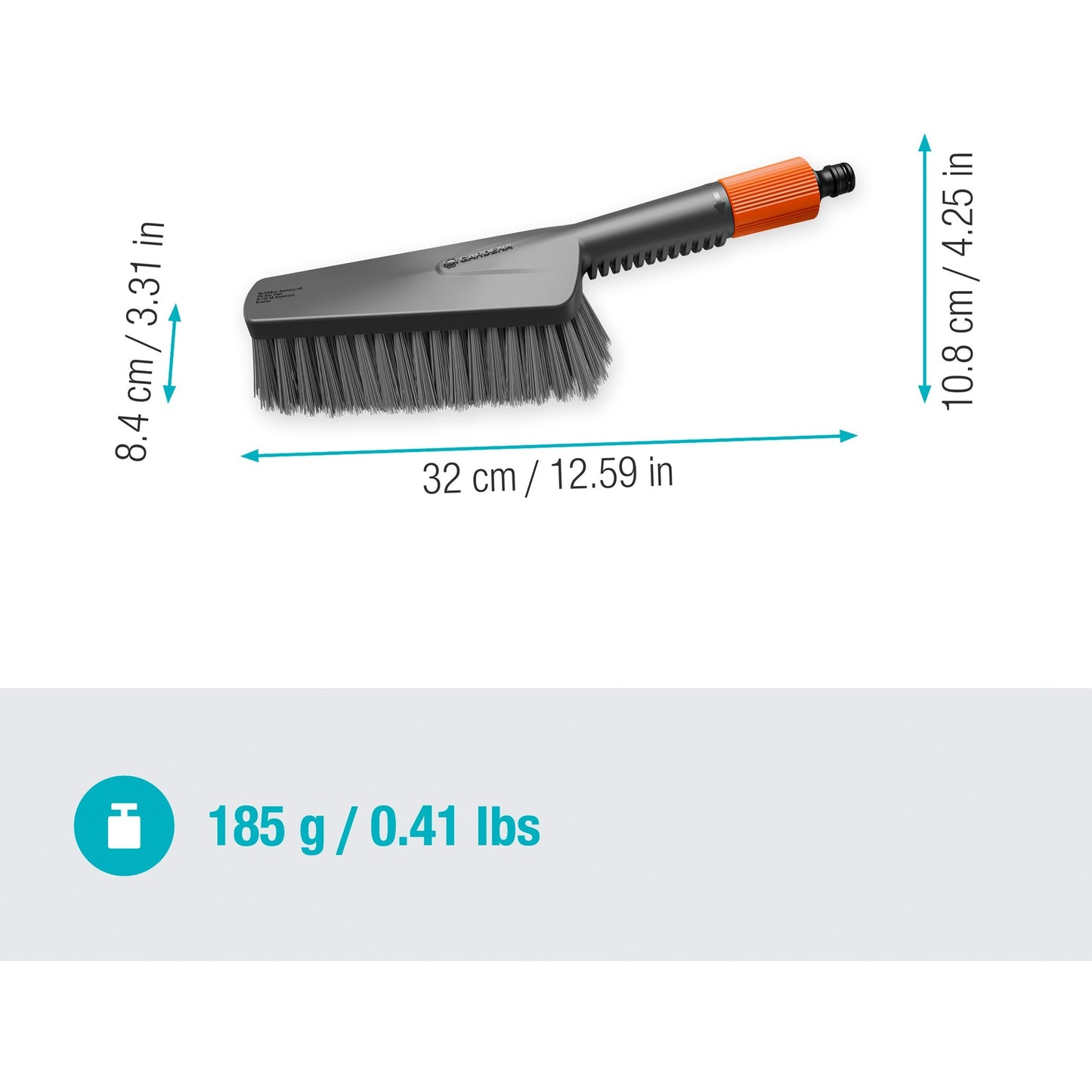 Ensemble de nettoyage de Gardena CleanSystem avec brosse à main m doux,