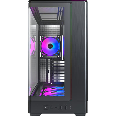 Boîtier tour midi Montech king 45 pro (noir | 2x USB-A | 1x USB-C | RVB | fenêtre)