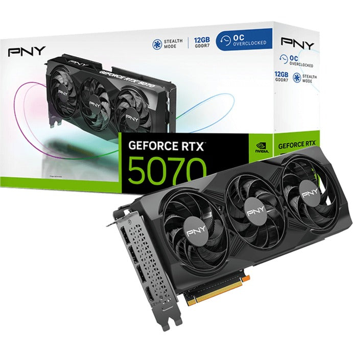 Carte graphique Pny Geforce RTX 5070 OC (DLSS 4, 3x Display Port, 1x HDMI 2.1)
