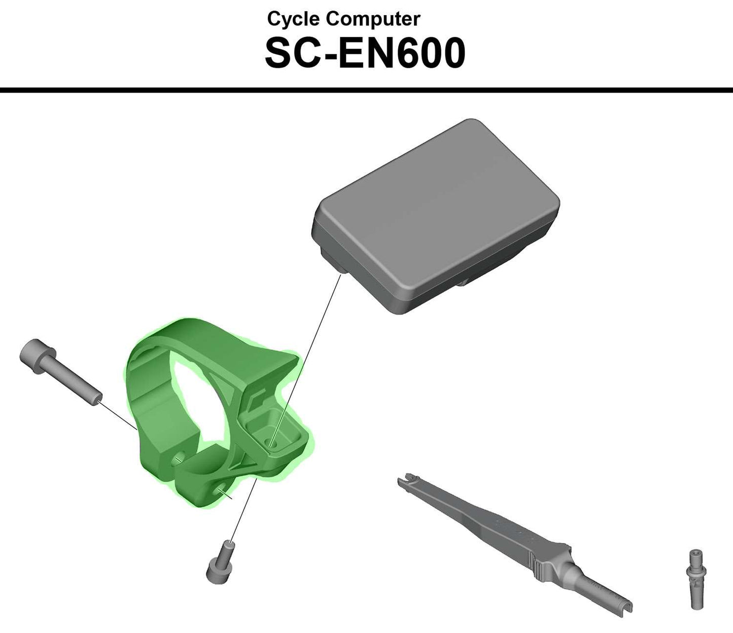 Collier de serrage Shimano pour écran Steps Sc-en600