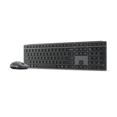 Ensemble de bureau combo sans fil multi-appareils moderne Lenovo 700 (gris, disposition américaine (Qwerty), 100 %, 4 000 dpi, 2,4 GHz, BT 5.3, USB-A)