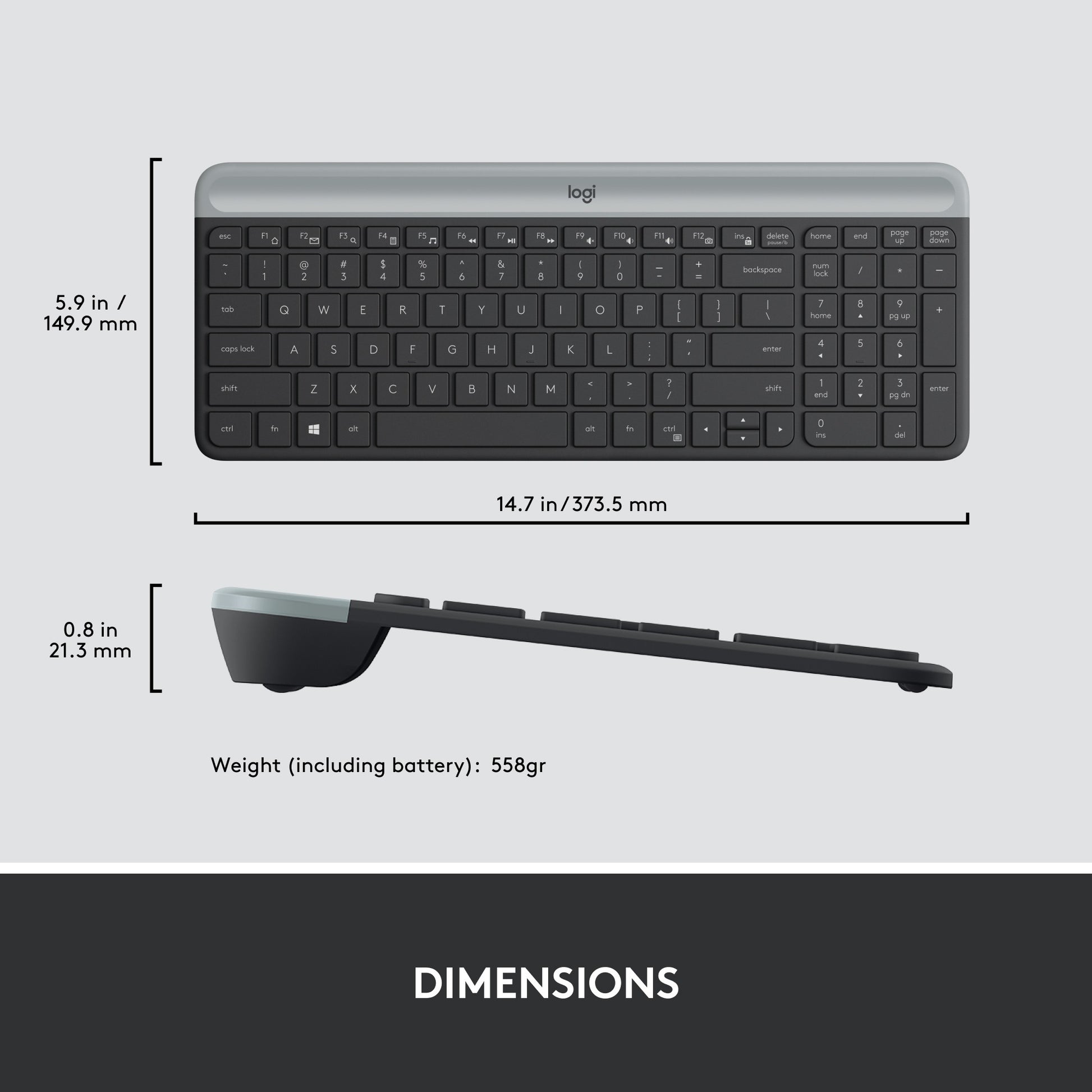 Logitech MK470 Slim Wireless Keyboard and Mouse Combo (clavier et souris sans fil)
