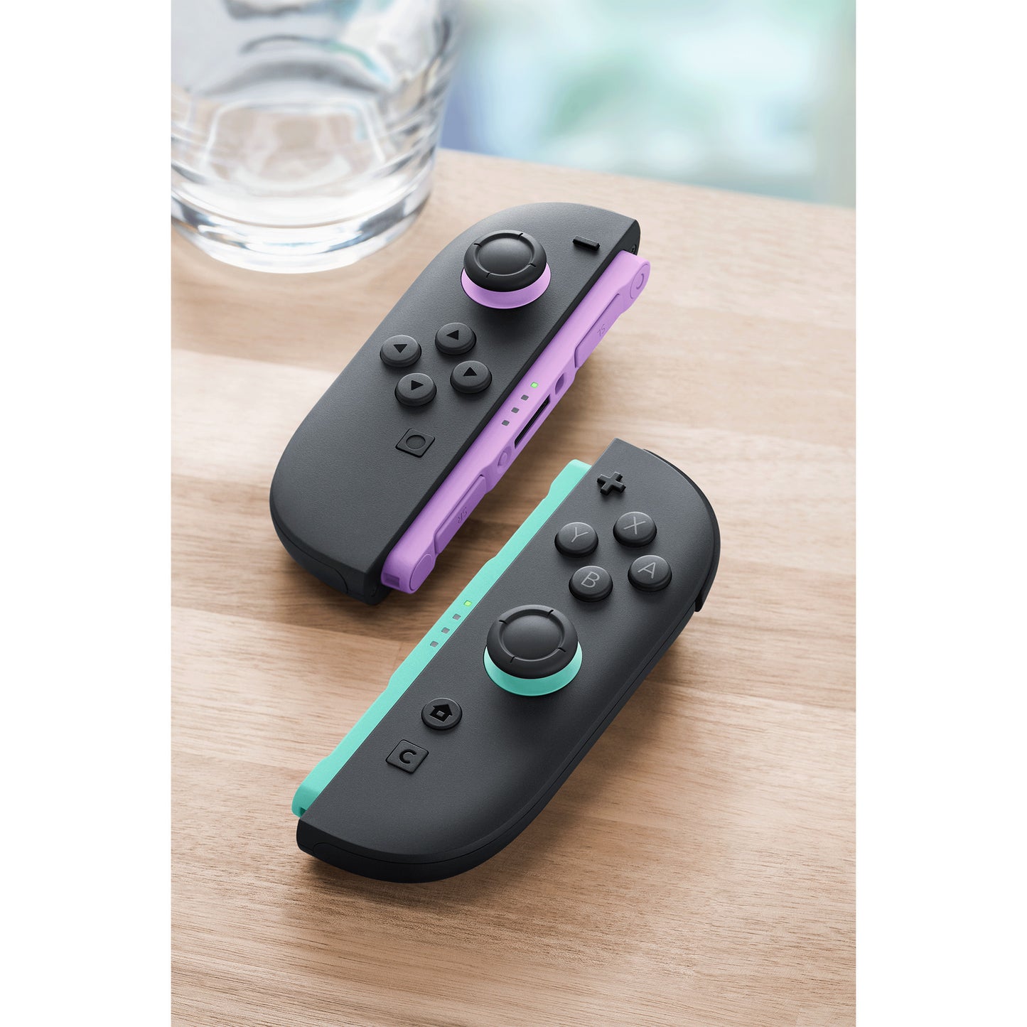 Ensemble de manettes Nintendo joy-con 2 (violet clair, vert clair)