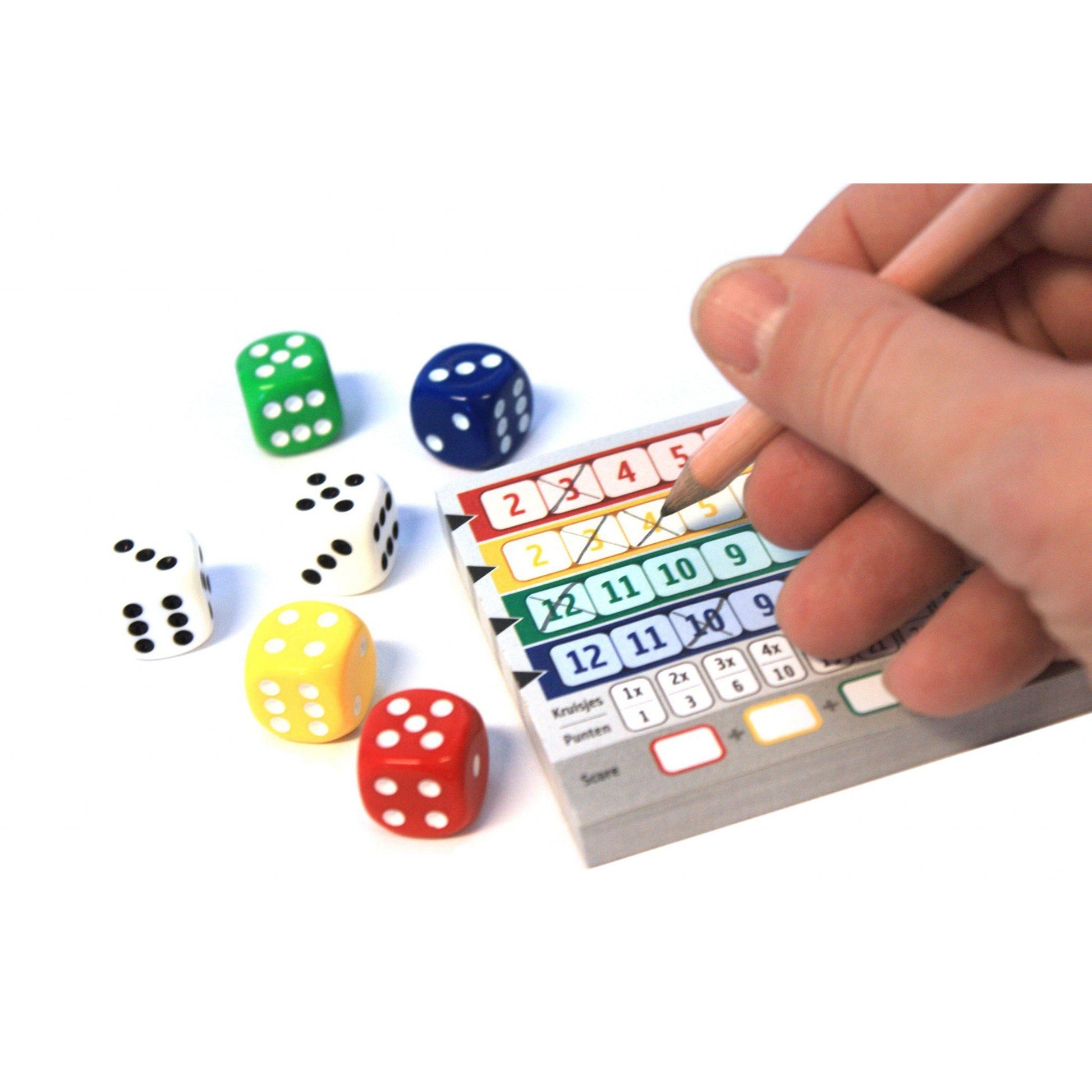Jeux de gobelin blancs Qwixx Dice Game