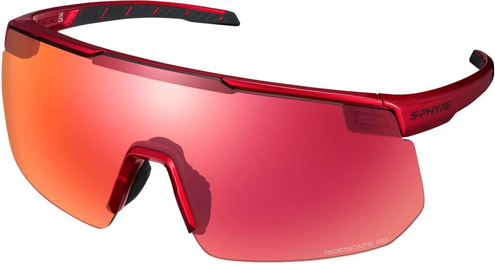 Shimano s-phyre 2 road métallisé rouge - lunettes de sport