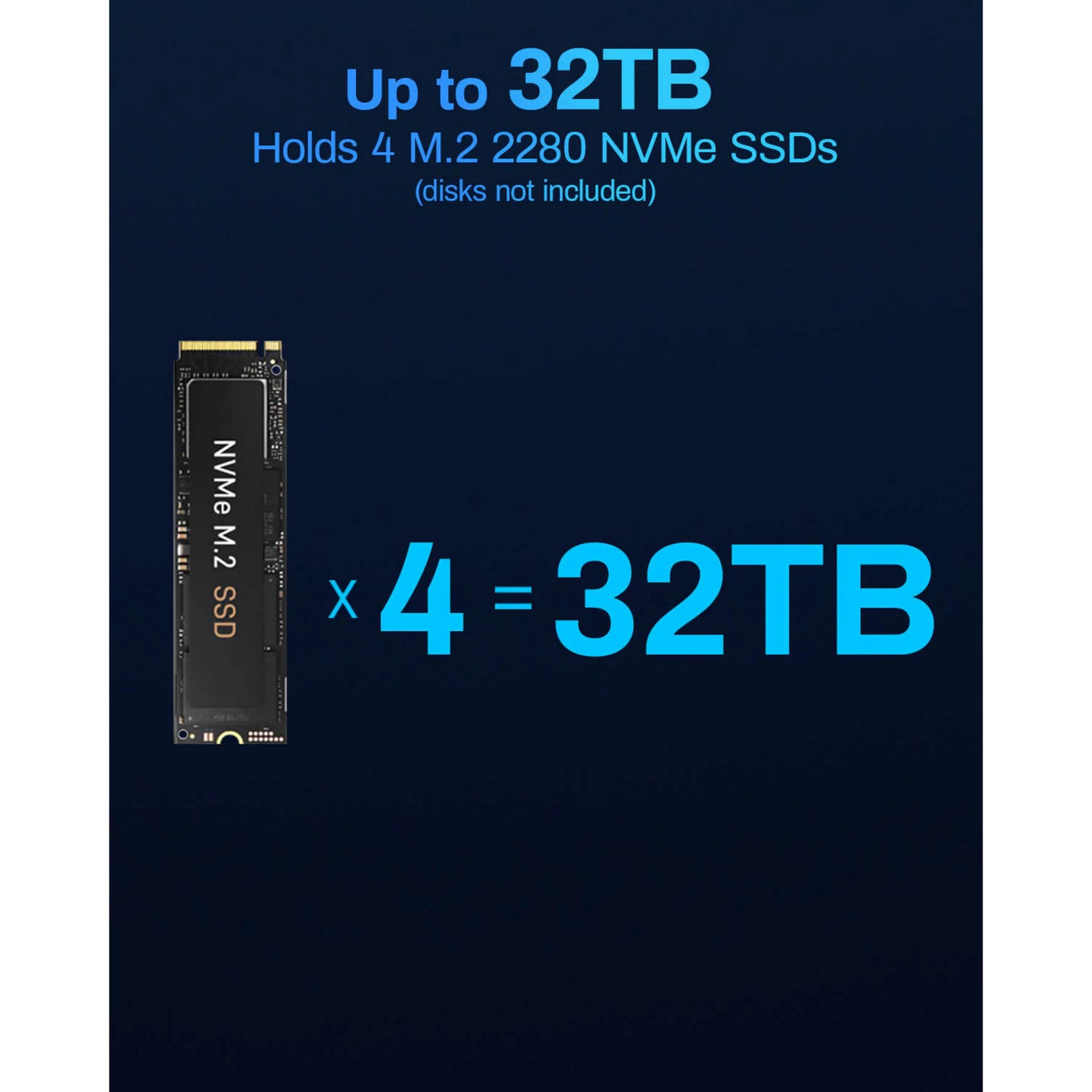 NAS SSD Terramaster f4 (noir, 1x 5GBE, HDMI, USB)