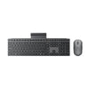 Ensemble de bureau combo sans fil multi-appareils moderne Lenovo 700 (gris, disposition américaine (Qwerty), 100 %, 4 000 dpi, 2,4 GHz, BT 5.3, USB-A)
