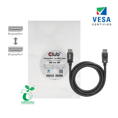 Club 3D Displayport 1.4 Displayport 1.4 masculin-masculin