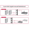 Dellock Switch RJ45 10 1000 Mbps 2 Port
