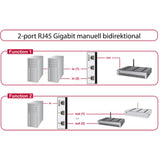 Dellock Switch RJ45 10 1000 Mbps 2 Port - afbeelding 3