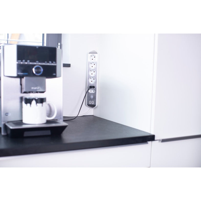 Brennenstuhl Estilo Corner Stop Contact 4 fois avec USB Charge Func