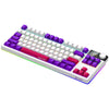 Lorgar kbp70tklw, clavier de jeu (blanc, disposition américaine, logar toxique violet, tkl, rvb, échangeable à chaud, pbt double-shot, bluetooth 2.4ghz usb)