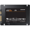 Samsung MZ-77E2T0B 870 EVO SSD, 2 TB, 2,5, SATA3, 6 Gbps, 3d V-NAND, 560 550 MB S, 512 MB GDR4