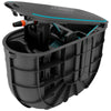 Gardena boîte à tuyaux sous couverture rollup m, enrouleur de tuyau de 20 mètres (noir turquoise)