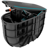 Gardena boîte à tuyaux sous couverture rollup m, enrouleur de tuyau de 20 mètres (noir turquoise) - afbeelding 3