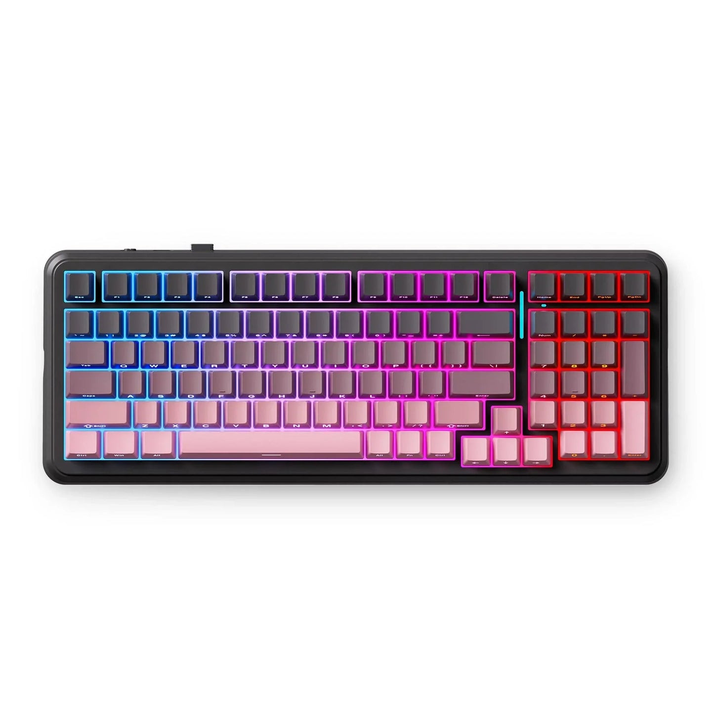 Mchose k99 v2 mécanique sans fil noir, clavier de jeu (disposition américaine)