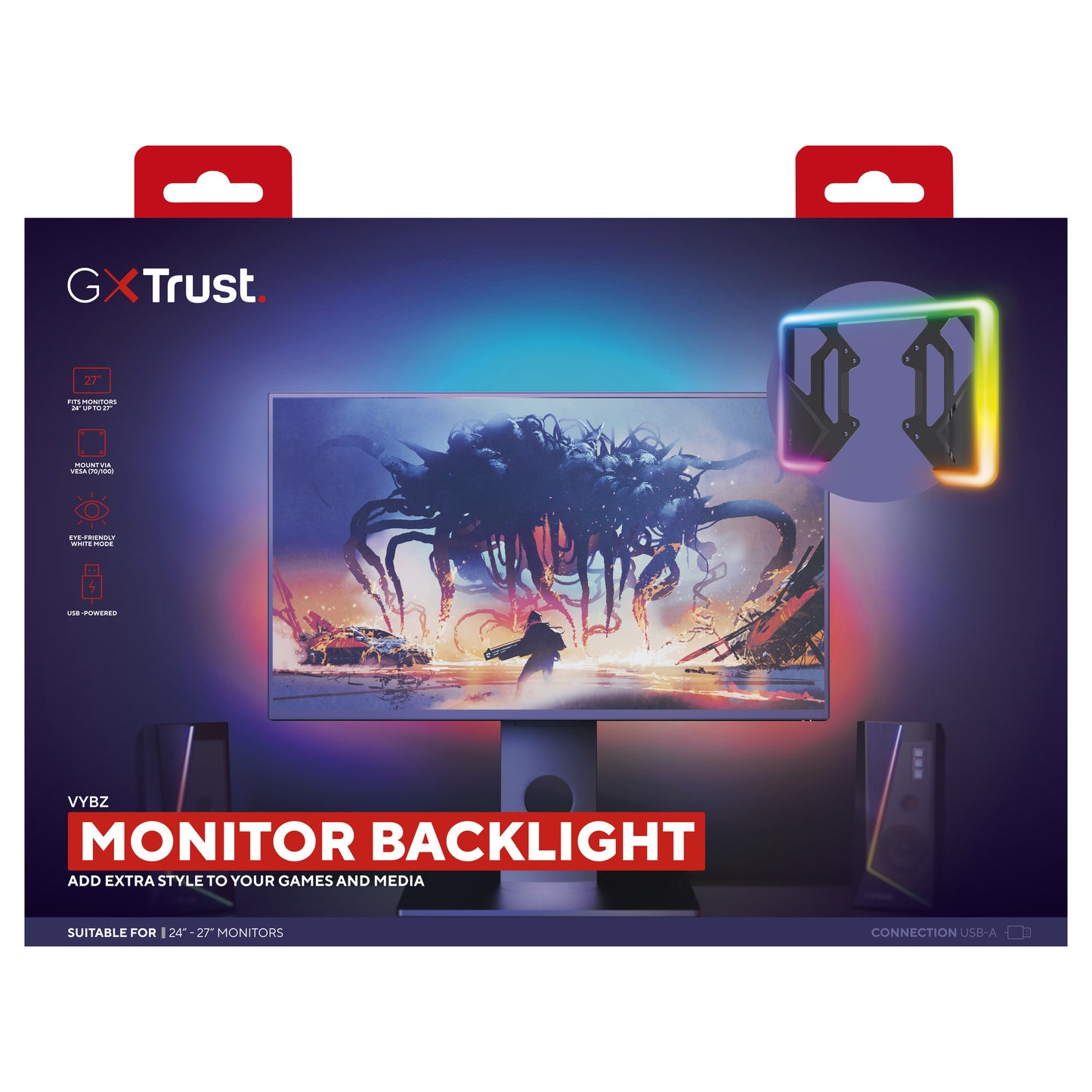 Trust GXT 907 VYBZ Rétroéclairage RVB pour moniteurs (Noir)