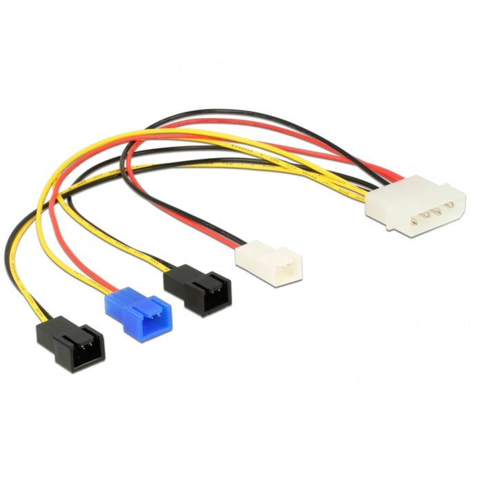 Dellock Nutrition Cable molex 4 broches mâle> 4 x 2 broches ventilateur