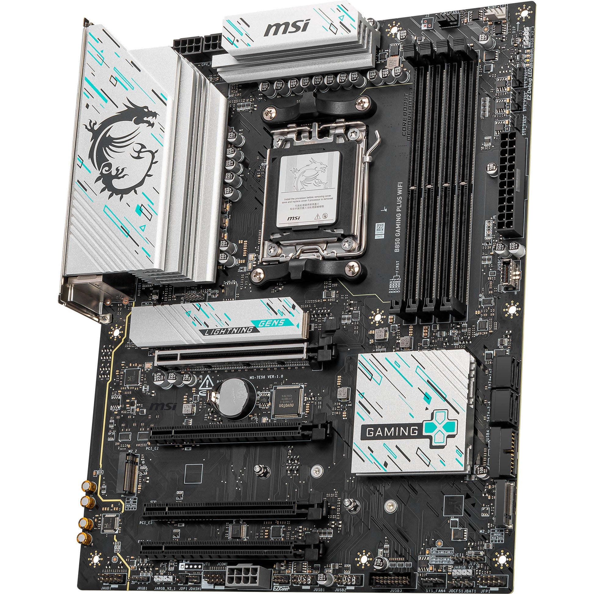 Carte mère MSI B850 Gaming Plus WiFi Socket AM5 (RAID, 5 Go-LAN, WiFi 7, BT, Son, ATX)