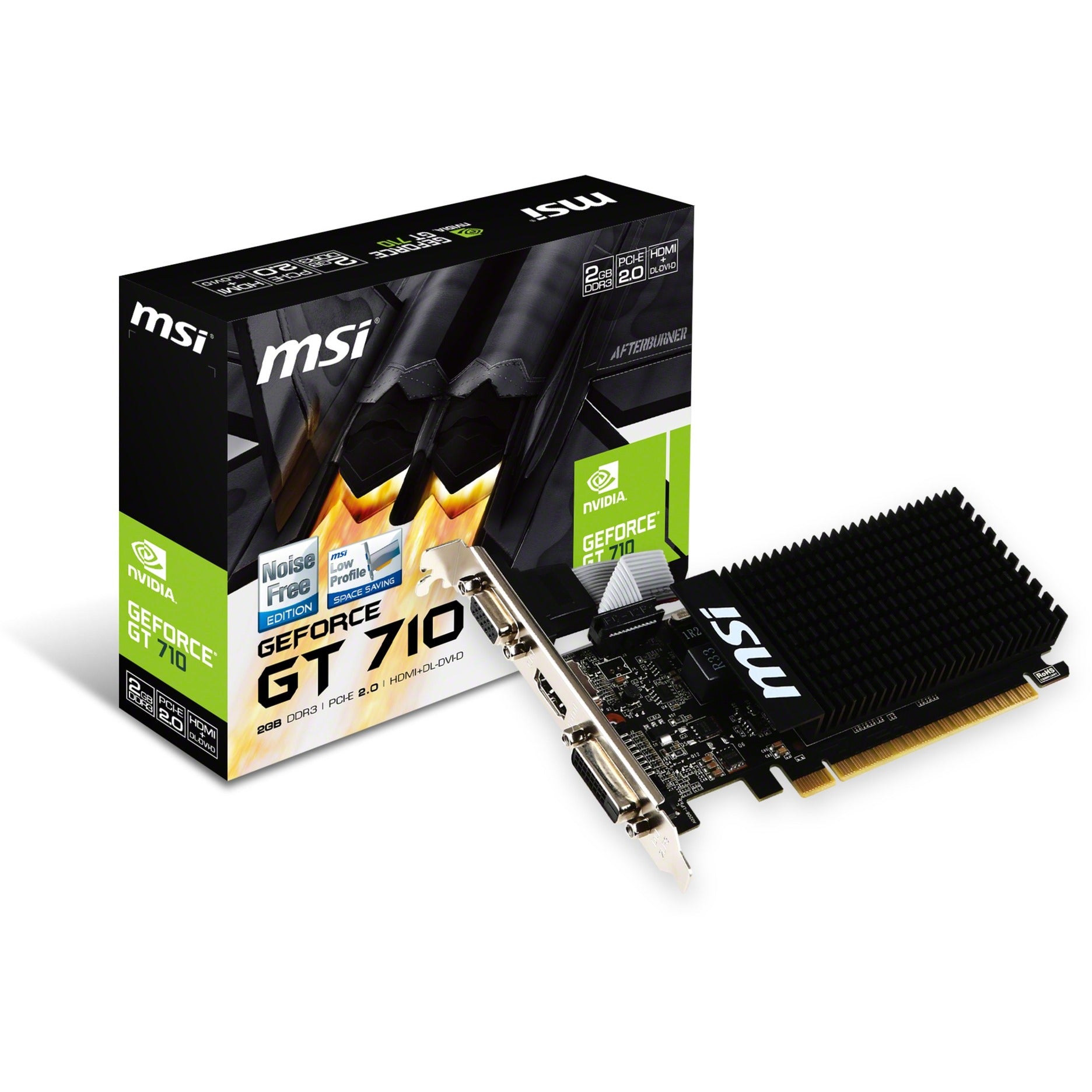 Carte graphique MSI GT 710 2GD3H LP (VGA, DVI, HDMI, profil bas)