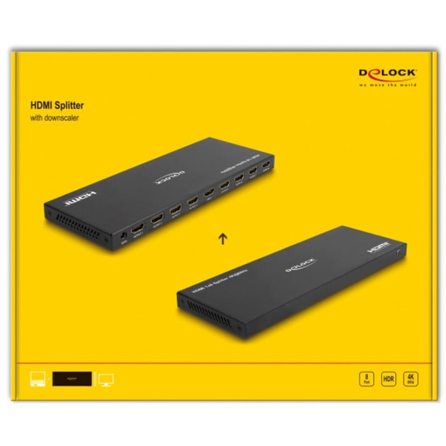 Dellock HDMI Splitter 1x HDMI dans> 8x HDMI OUT, 4K 60Hz