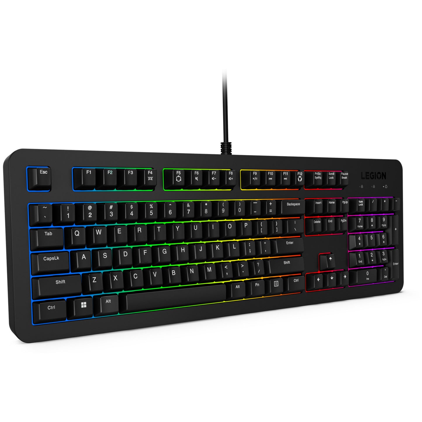 Clavier de jeu Lenovo legion k310 rgb (noir, disposition américaine (qwerty), membrane, 100%, commutateur à membrane, rgb, usb)
