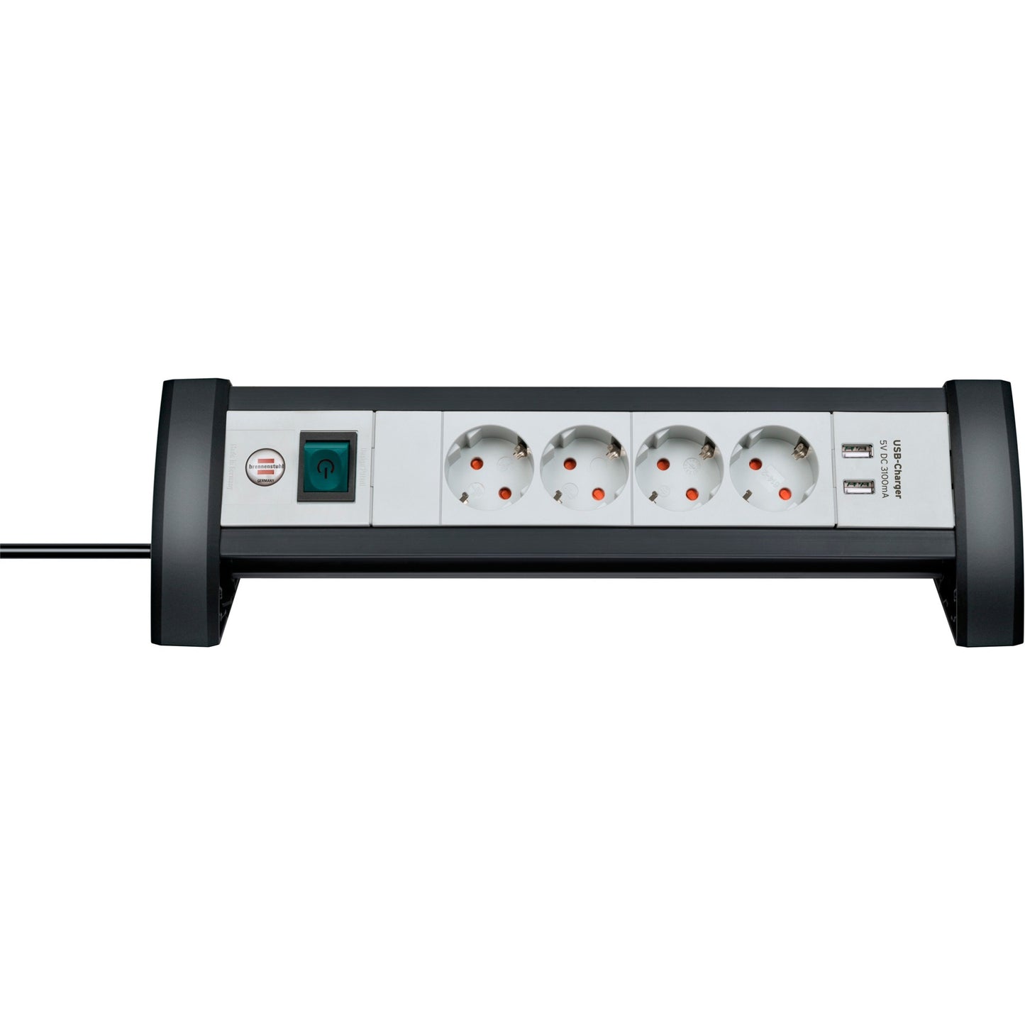 Brennenstuhl Prime de bureau premium 4 fois + 2x USB