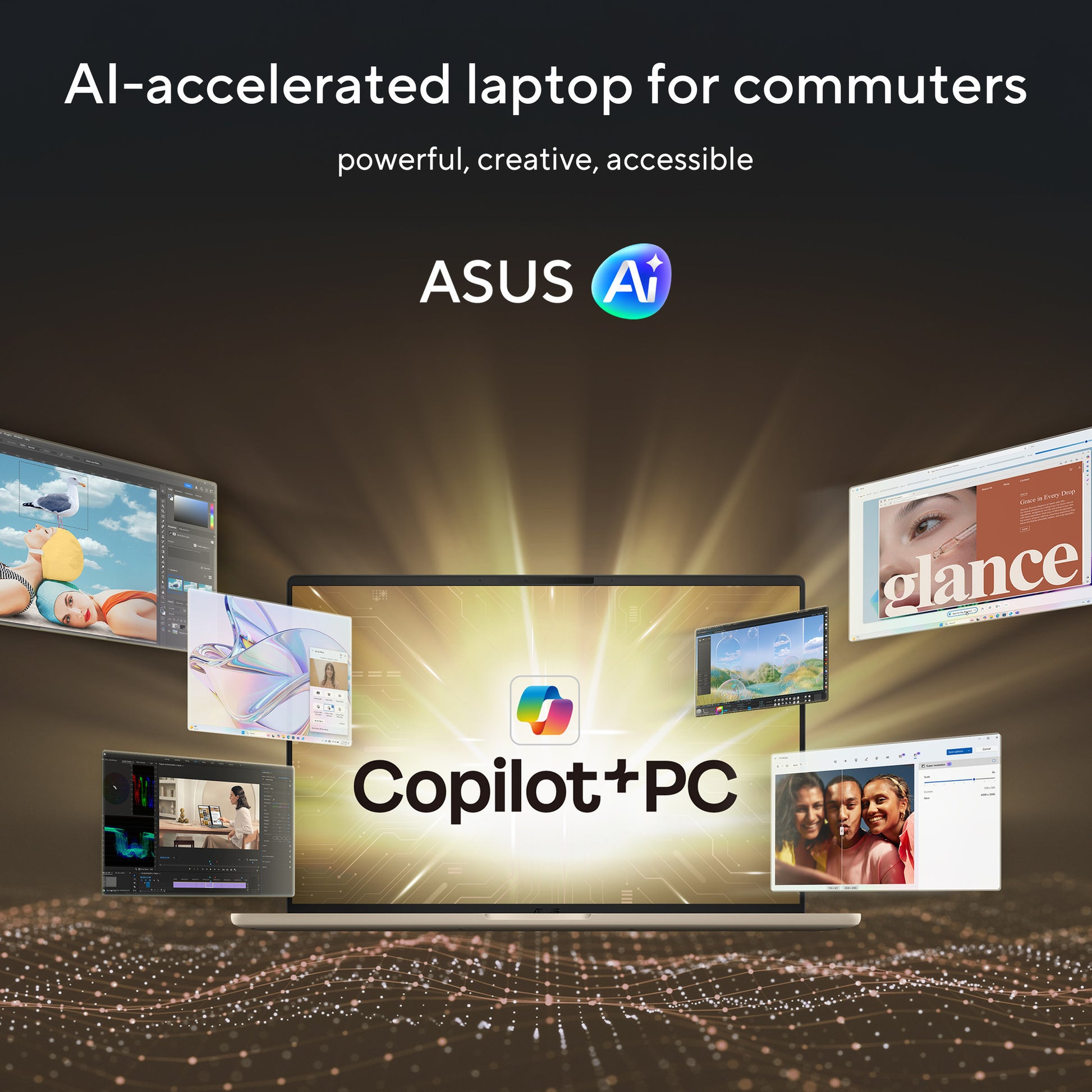 Asus zenbook a16 ux3607oa-sq013w 16 copilot+ ordinateur portable (beige | snapdragon x2e-94-100 | qualcomm adreno | 48 go | SSD 1 to | OLED)